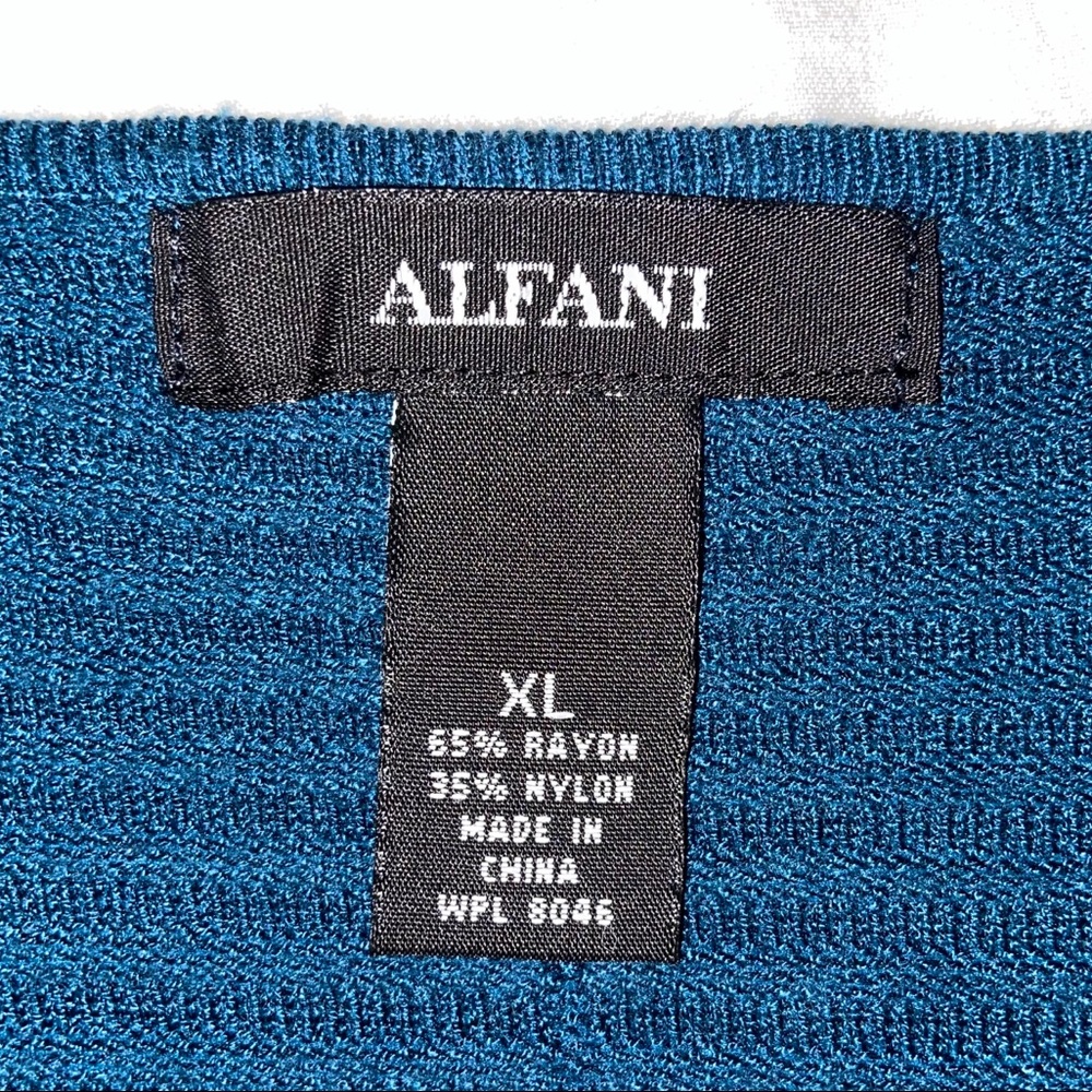 ALFANI Ribbed Snap-Detail Sweater - Picture 4 of 4